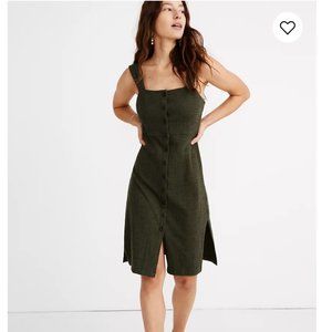 Madewell Olive Green Texture & Thread Tank Dress
